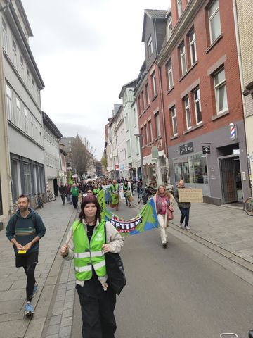 Straße neon grüne Westen