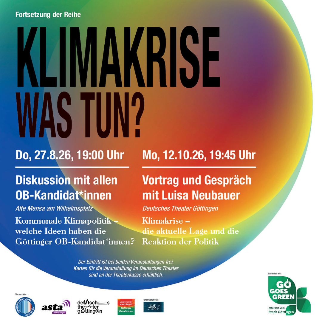 Werbeplakat "Klimakrise was tun?"
