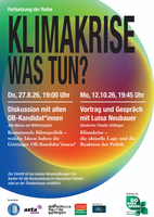 Werbeplakat "Klimakrise was tun?"